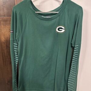 Under Armour Green Bay Packer Green Long Sleeve Performance Top | Size Small